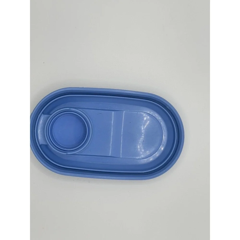 Tupperware Slimline Pitcher 2 Quart Frosted Clear Blue Flip Top Lid‎ 2L Vintage